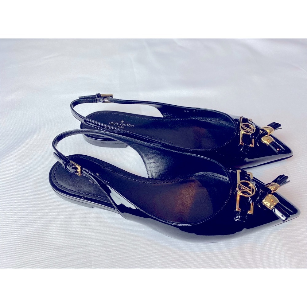 Louis Vuitton insider flat embellished tassel slingback ballerina shoes USA 6
